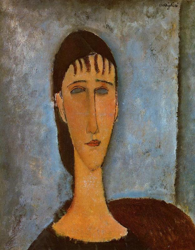 Portrait of a Young Girl - Amedeo Modigliani Paintings